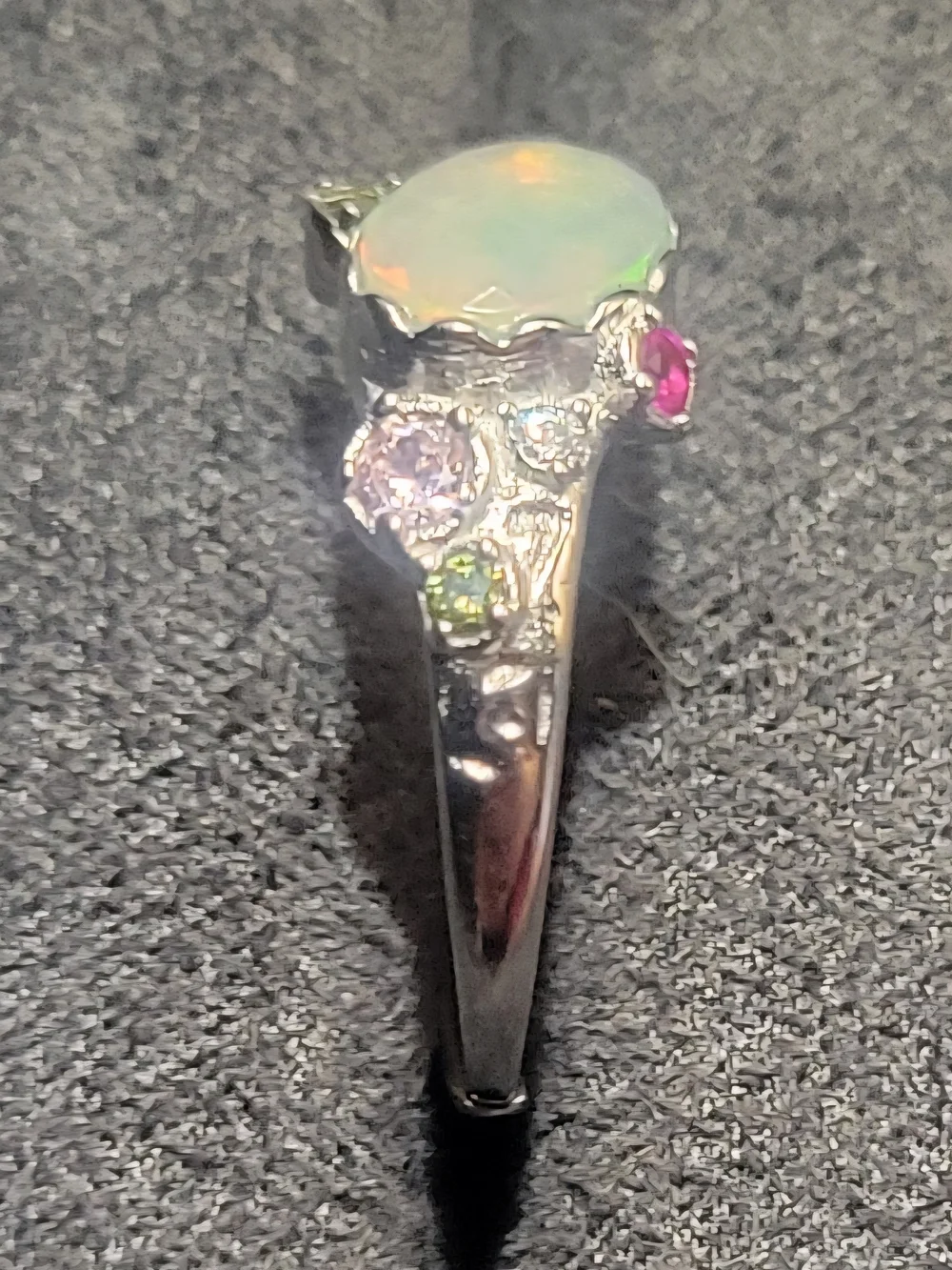 Sterling Silver Ethiopian Opal Ring - Adjustable
